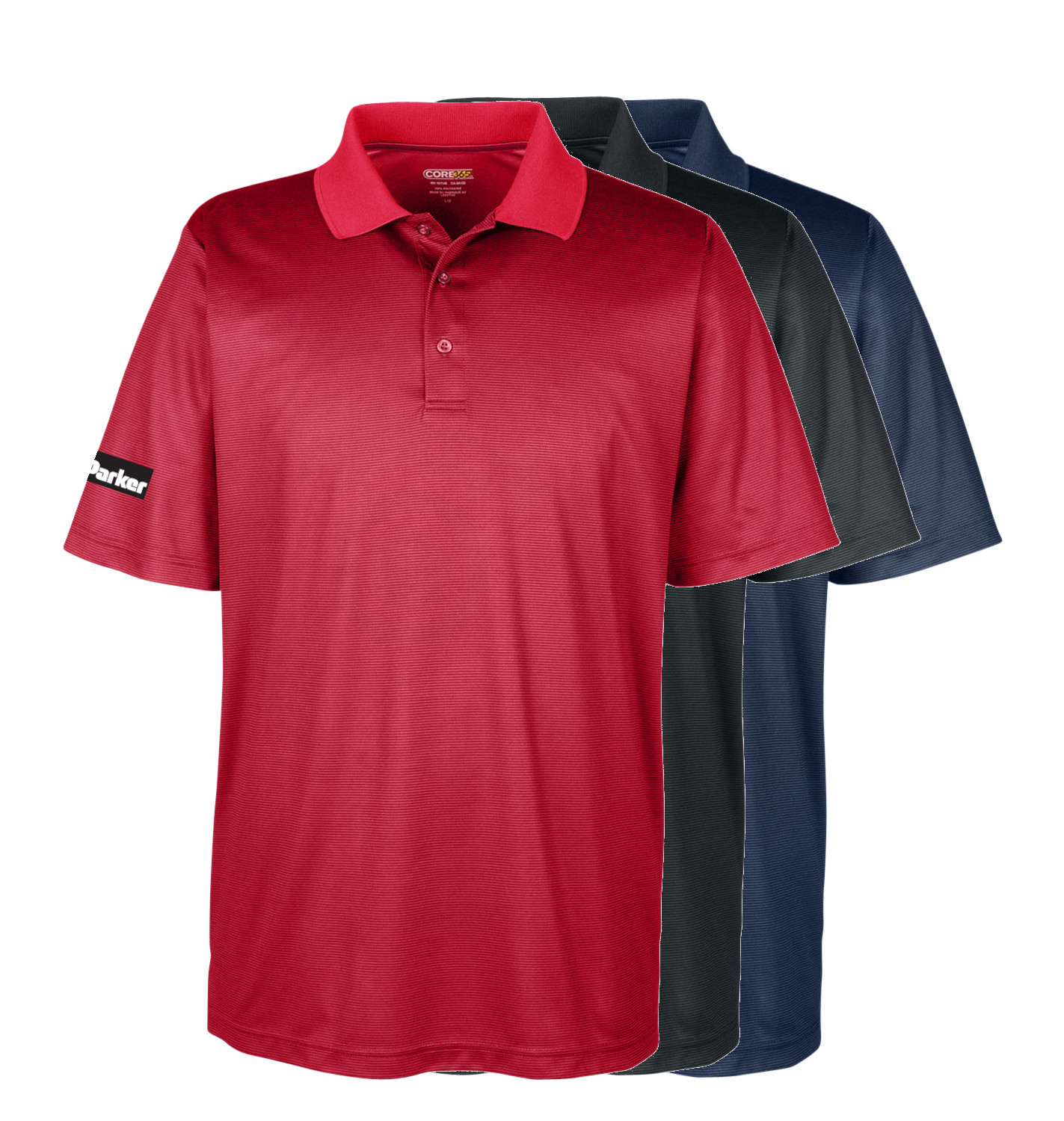 Closeout 1437 Men s Express Microstripe Performance Pique Polo